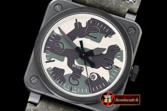Bell & Ross BR03-92 Green Camo PVD/LE Green Miyota 9015