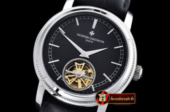 VACH. CONSTANTINE Patrimony Tourbillon SS/LE Black Asia 21J Faux