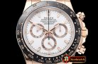 Rolex Daytona 116515 CER/RG/LE Wht/Stk OMF A4130 Mod