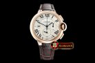 Cartier Balon Bleu Chronograph 47mm RG/LE White ZF Asia 7750