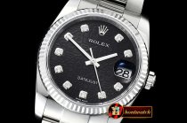 Rolex Datejust Man DJ 116234 Flt 904L Oyst SS/SS Blk Diam DJF V2 A2824
