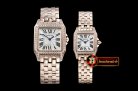 Cartier Santos Demoiselle Ladies Diams RG/RG Wht Swiss Quartz