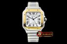 Cartier Santos De Cartier 2018 Mens XL YG/SS Wht BVF MY9015