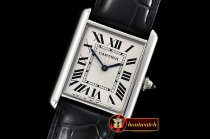 CAR0407A - Cartier Tank Solo Ladies SS/LE White XF Swiss Quartz