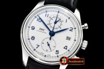 IWC Portuguese Chrono Classic IW390404 SS/LE W/B ZF A7750