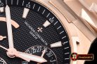 VACH. CONSTANTINE Overseas Dual Time Power Reserve RG/RG Blk TWA A1222