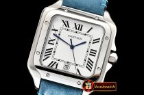 Cartier Santos De Cartier 2018 Mens SS/LE (Blue) Wht Swiss Qtz