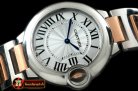 CAR0333 - Ballon Bleu De Cartier Ladies SS/RG White Swiss Qtz
