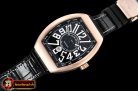 Franck Muller Vanguard Mens V45 RG/LE/RU Black Lume ABF Asia 2824