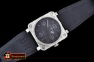 Replica BELL & ROSS BR03-92 SS/RU Black/Grey Miyota 9015