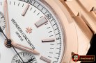 VACH. CONSTANTINE Overseas Chronograph RG/RG White Asia 7750 Mod 5200