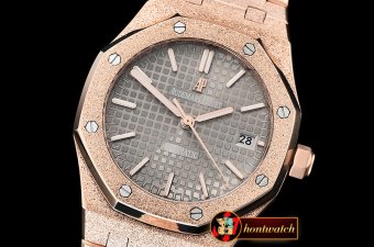 Audemars Piguet AP Royal Oak 37mm Frosted RG/RG Grey JHF MY9015