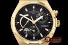 VACH. CONSTANTINE Overseas Dual Time Power Reserve YG/YG Blk TWA A1222
