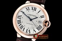 Cartier Balon Bleu Mens 42mm Wrapped RG/LE White BP Swiss 2824