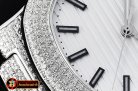 Patek Philippe Nautilus Mens 40mm Diams SS/LE White Sticks MY9015 Mod