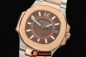 PP0178D - Nautilus 7010 Midsize 32mm TT RG Brown - Swiss Qtz