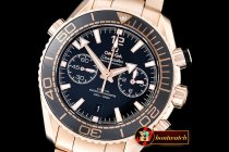 Replica Omega Planet Ocean Chrono RG/RG Black Asia7750 Mod 9301