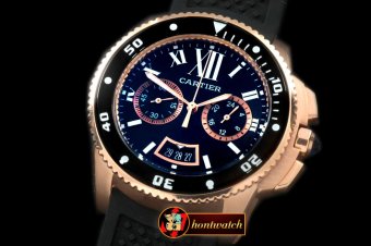 CAR0327D - Calibre de Cartier D-Chrono RG/RU Black OS20