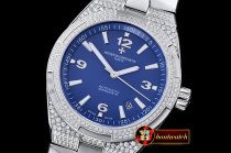 VACH. CONSTANTINE Overseas Ref.47074 Diams SS/SS Blue MY8215 Mod