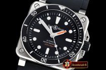 BELL & ROSS BR03-92 42mm Diver SS/RU Black/Sticks Miyota 9015