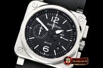 Bell & Ross BR03-94 Chronograph SS/RU Black Asia 7750
