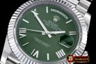 Replica Rolex DayDate 40mm SS/SS Green Roman Flut BP A2836 Mod32