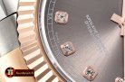 Rolex DJ2 41mm Oyst Flt RG/SS Dark Grey Diams BP A3136 Mod