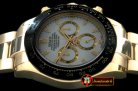 Replica Rolex Daytona 116528 YG/YG White Stk A-7750 Sec@6