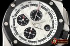 Audemars Piguet RO Offshore Novelty Cer SS/RU White/Black JF A7750 Mod