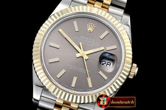Rolex Datejust II DJ2 41mm Jub Flt Wrap 904L YG/SS D Grey Stk GMF A2836