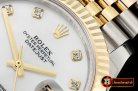 Rolex Datejust II 41mm Jub Flt Wrap YG/SS White MOP Diam BP A2836
