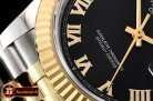Rolex DateJust 36mm Jub Flt YG/SS Black/Rmn BP A2813