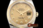 Rolex Datejust Man DJ 36mm Jub Flt 904L YG/SS Blk Diam ARF A3135 Mod