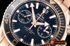 Replica Omega Planet Ocean Chrono RG/RG Black Asia7750 Mod 9301