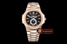 Patek Philippe Nautilus GMT MoonPhase RG/RG Black Asia 23J Calen