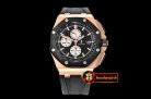 Audemars Piguet Royal Oak Offshore Novelty CER/RG/RU Blk/Wht JF V2 A3126