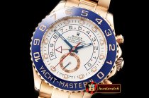 Rolex YachtMaster II Blue RG/RG White BP Asia 2813 Mod