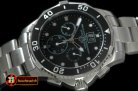 TAG0282B - Aquaracer Big Date Chrono SS/SS Black Jap OS Qtz