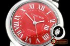 Cartier Balon Bleu Midsize 33mm SS/SS Red MY9015 Mod