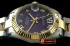 RMDJ203D - SS/YG Oyster Purple Roman Asia 2836
