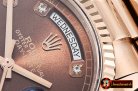 Rolex Daydate 36mm Flt RG/RG Brown Diam BP Swiss 2836