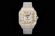 Cartier > SANTOS SERIES Full Dia 40mm A2824 2 TONE