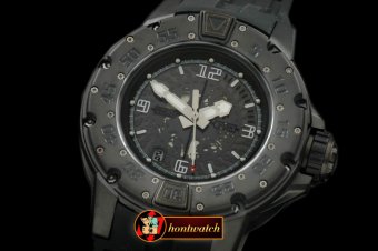 RM075D - PVD Black/RU Black Asian 7751 Decorated