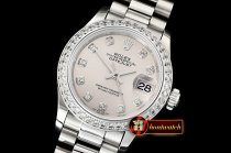 Rolex DateJust Ladies 28mm Pres Dm SS/SS Grey/Dm D BP A2671