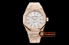 Audemars Piguet Royal Oak 15400 Frosted RG/RG White Asia 21J Mod 3120