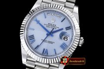 Replica Rolex DayDate 40mm SS/SS Glacier Rom Flut BP A2836 Mod32