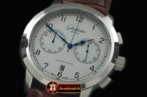 GLA0031B - Senator Chrono SS/LE White OS20 Quartz