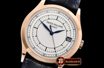 Patek Philippe Calatrava 5296R RG/LE White/Blue ZF 1:1 MY9015 Mod