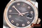 Rolex DateJust Jub Flt RG/SS Dark Grey Diam BP A3135 Mod