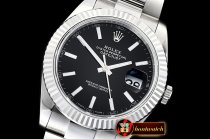 Rolex Datejust II DJ2 41mm Oyst Flt 904L SS/SS Black/Stk ARF Asia 2824